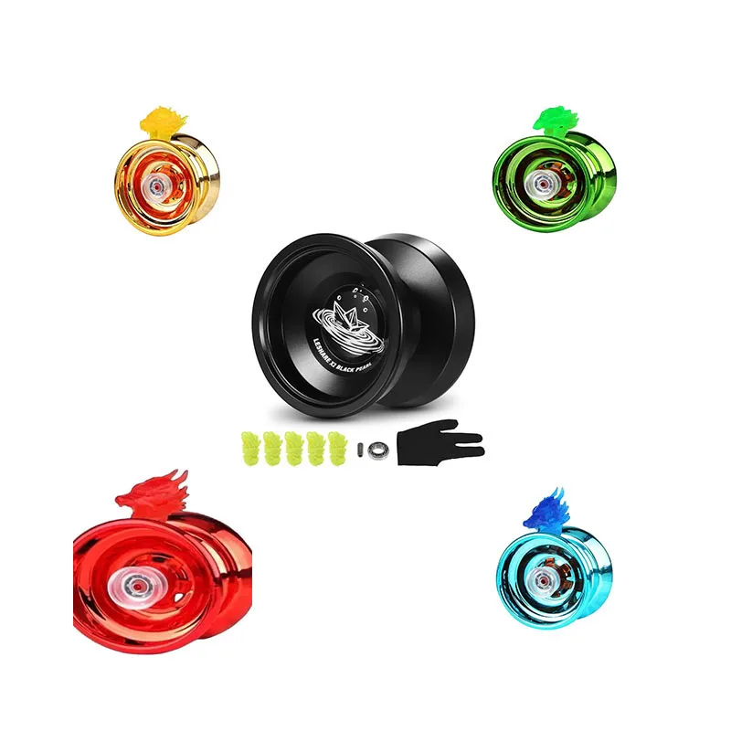 Yoyo Ball Yoyo String 4 Colors Kids Magic Yoyo Responsive High-Speed Aluminum Alloy Yo-Yo Lathe Spinning String For Boys Girls Children