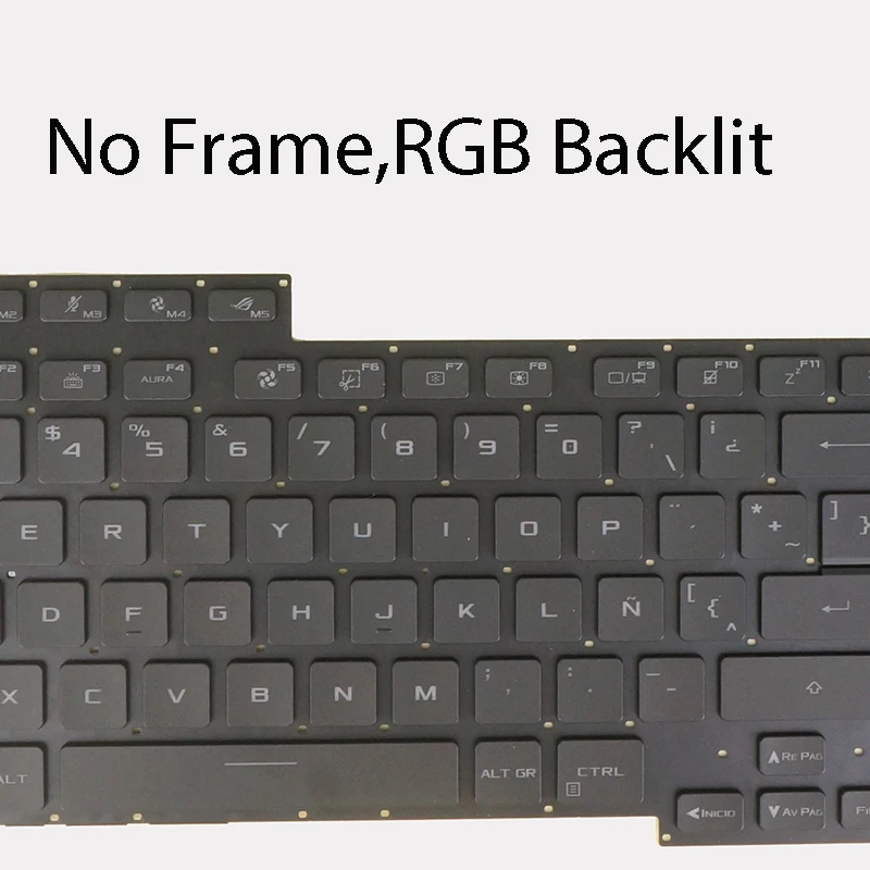 Teclado Rog Strix Scar para Asus G733zm G733zw G733zx G733zs G733cw G733cx G713pi Per-key Retroiluminado Rgb Latino Espanhol Russo - Imagem 3