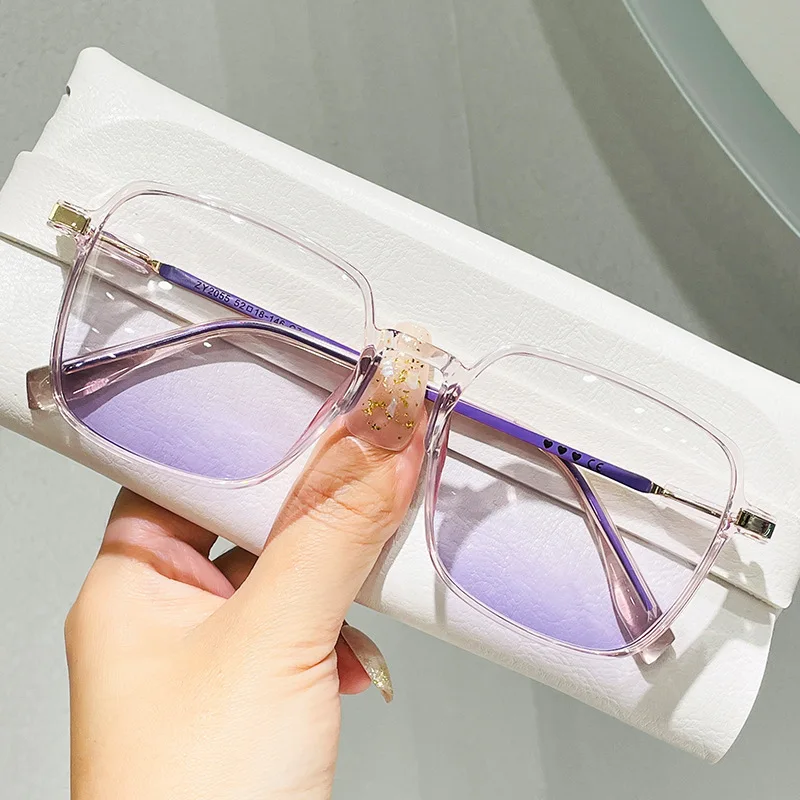 New Fashion Trend Sunglasses UV Resistant for Women Men Big Frame Candy Color Gradient Eyewear_voghion.com