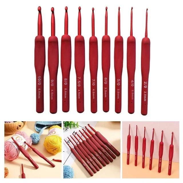 Perfect for Arthritis  1pc Ergonomic Handle Crochet Hook  Stainless Steel Knitting Tool Set  Lightweight and Durable 5