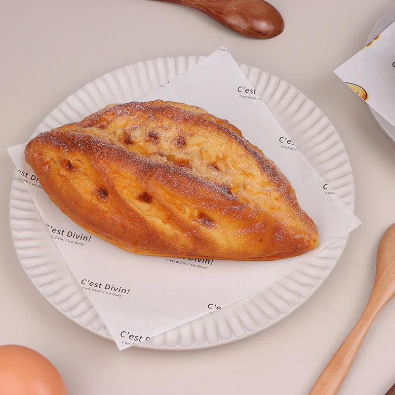 Parchment Baking Paper 50Pcs Food Grade Baking Wax Paper Food Wrappers For Cake Pastry Wrapping Grease Paper For Festival Party Bread Burger Oilpaper parchment baking paper