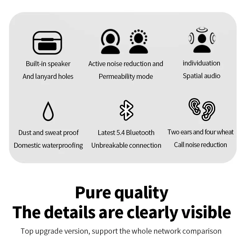 A9 pro Bluetooth headset LCD smart color screen wireless active noise reduction super long battery life 2