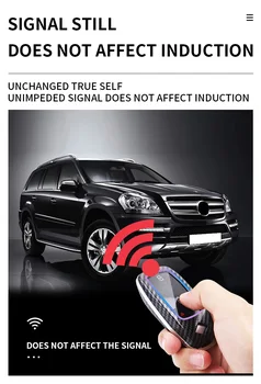 Custodia per chiave auto in ABS in fibra di carbonio per Mercedes Benz w211 w204 A B R classe G GLK GLA GLC GLR W210 W176 W202 W463 accessori - Custodia per chiave auto in ABS in fibra di carbonio per Mercedes Benz w211 w204