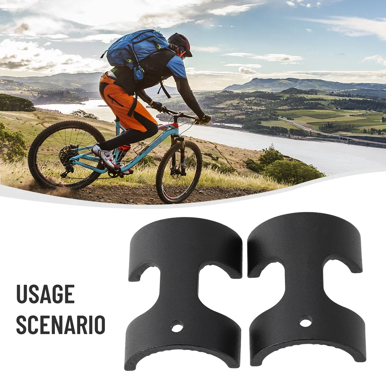 Bike Handlebar Shims Set 2pcs Convert 25.4mm To 31.8mm Handlebars Aluminum Alloy Reducer Adapter Bike Parts