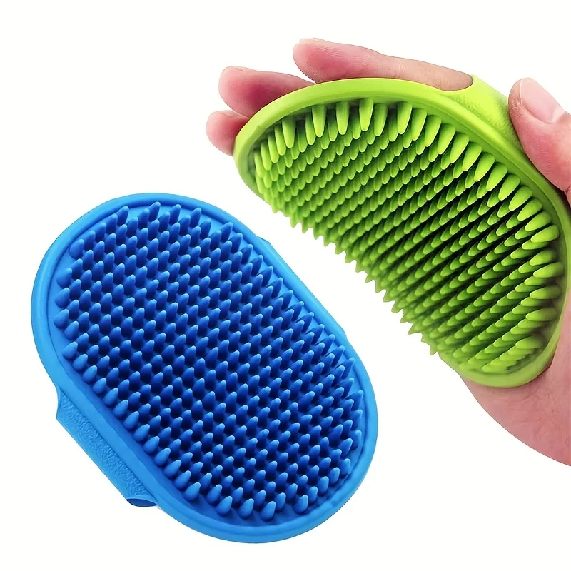 Pet Brush Cat Dog bath brush Dog Cat silicone massage Brush massage bath hand free cover Pet Grooming Glove