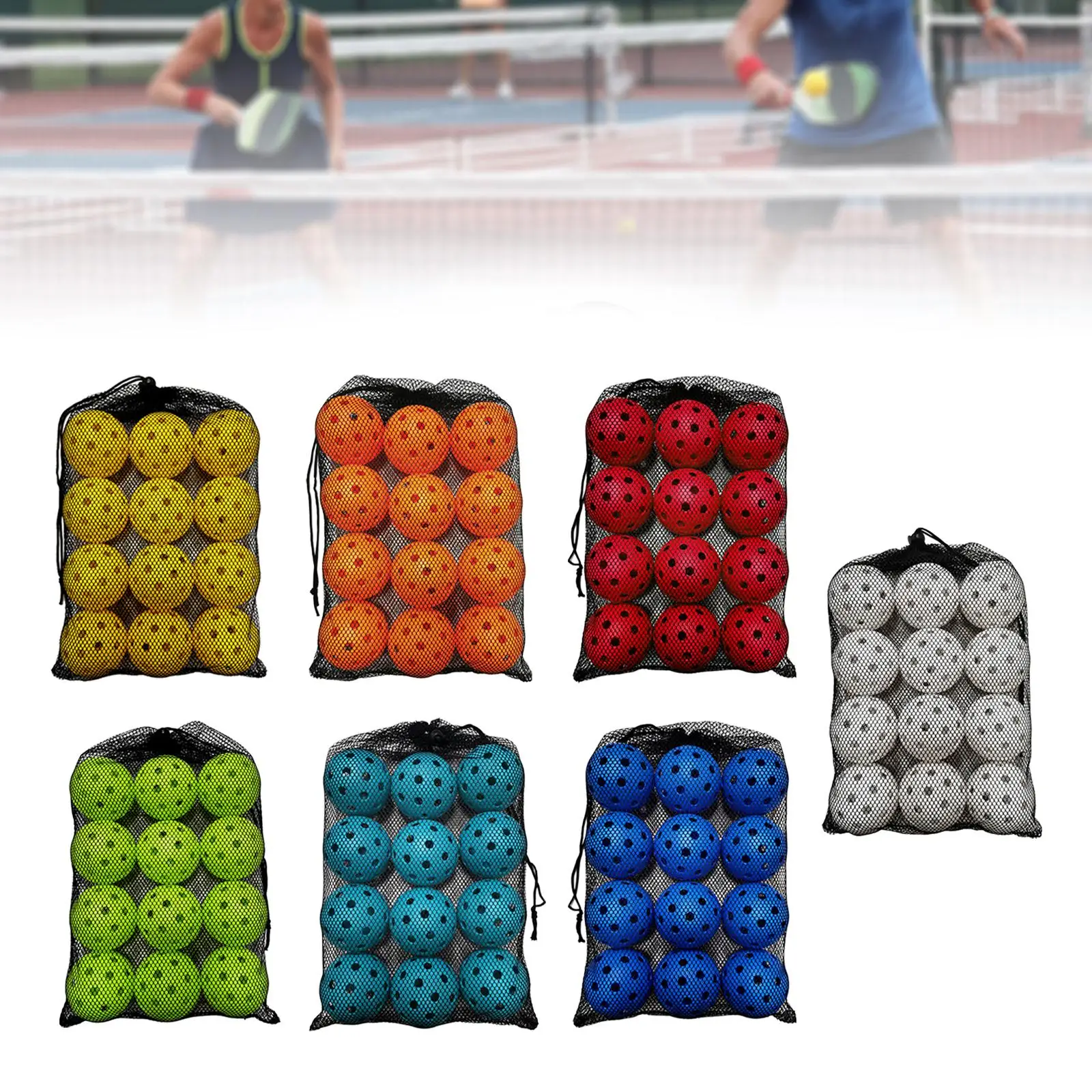12 Count Pickleball Balls Competition Gear 74mm for Training