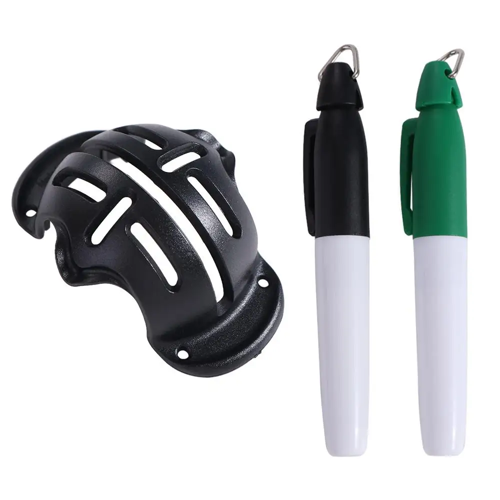 Description Picture 4 of item8Pcs/Set Vibrant Colors Golf Ball Line Marker Set 4 Marking Stencils Precision Golf Balls Alignment Exerciser Line Marker Tool