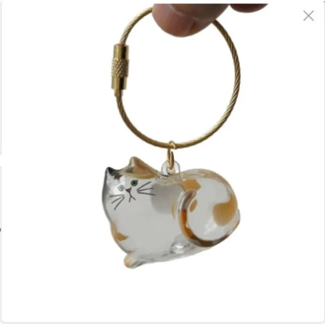 Clear Cat Hair Keepsake Box Gacha-Style Memorial Capsule for Pet Fur Collection Decorative Keychain Pendant Charm for Cat Lovers 6
