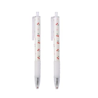 2 Pcs Cherry Blossoms 0.5mm Press Gel Pens Black Ink Fine Point for Writing Journaling Notetaking Students Stationery 1