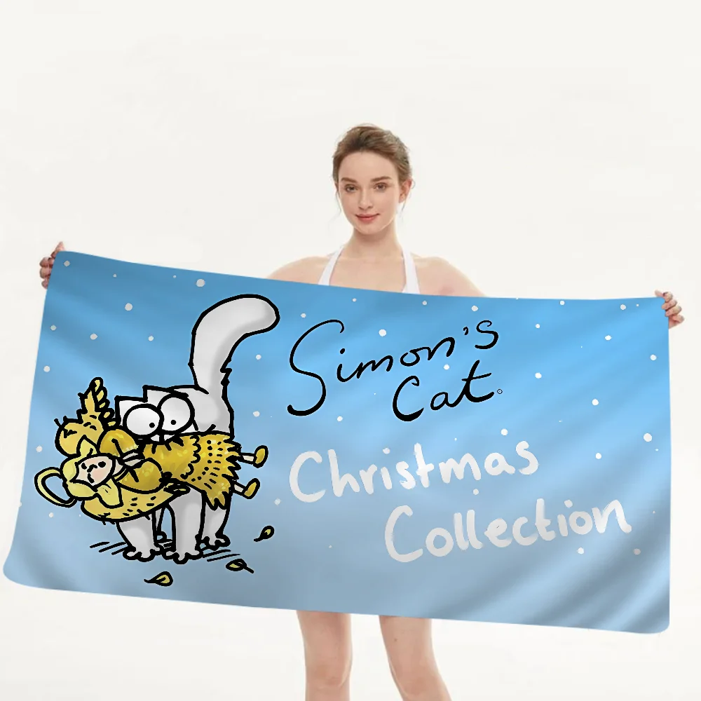 S-Simons C-Cat Big Microfiber Beach Towels Quick Dry Towel Sand Beach Towels Pool Towel For Travel Swim Pool Yoga 5