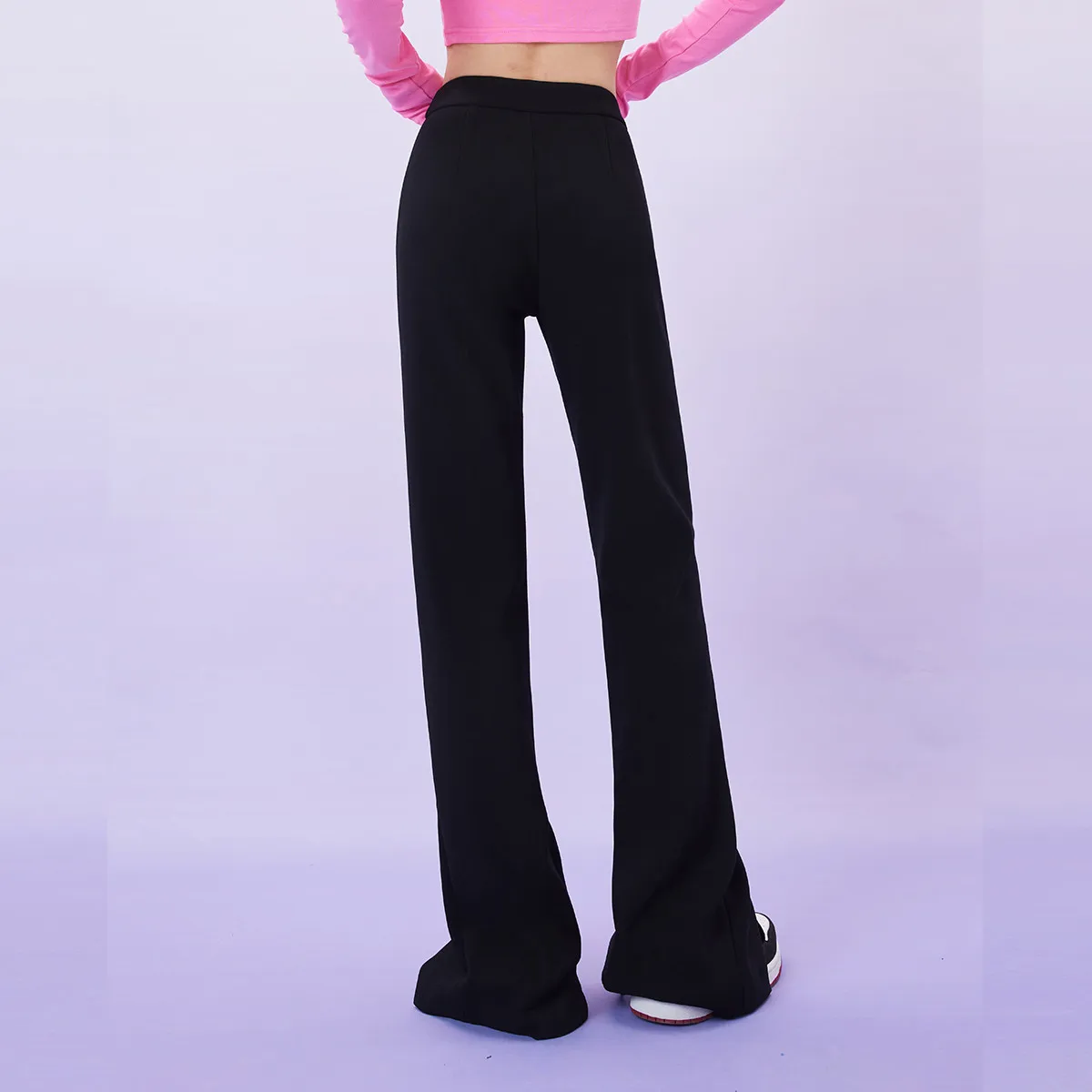 UNIFREE High Street Horns Balack Women's Pants High-waisted Minimalist Fashion Basics y2k Pans for Women