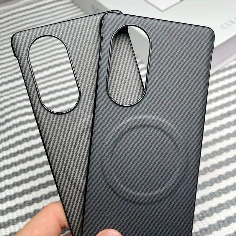 Huawei Honor Pro Hard Carbon Fiber Magnetic Wireless Charging Slim Protective Back Cover