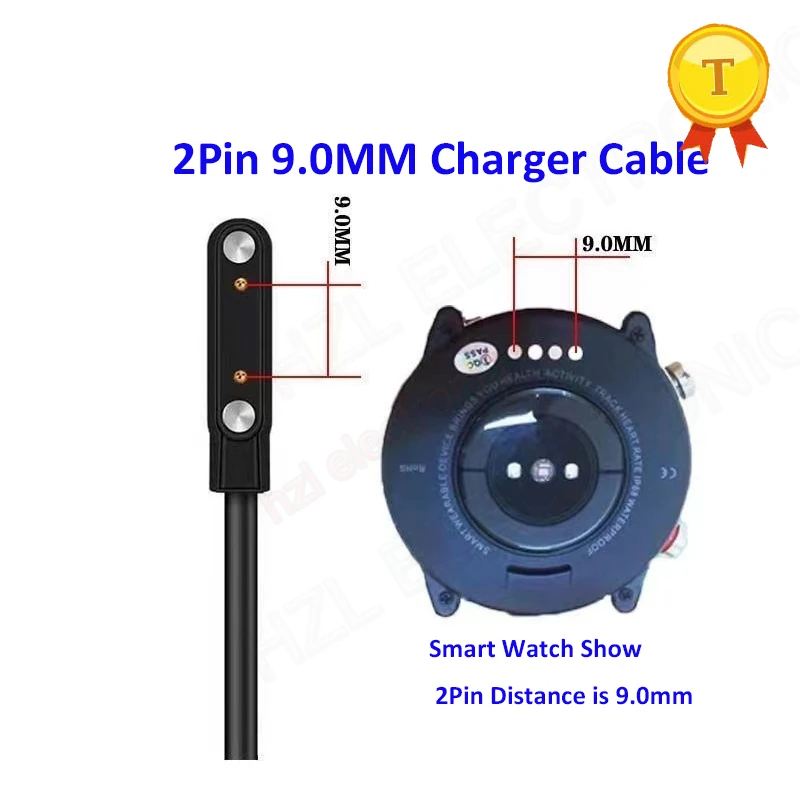 Caricabatterie Magnetico Universale Per Smartwatch | 2 Pezzi USB Con Spaziatura 2,84 Mm - 3