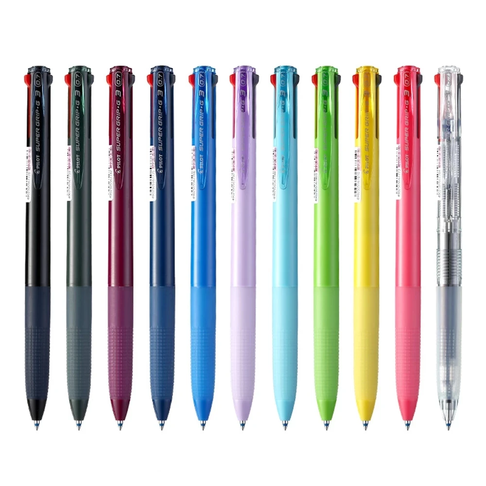 Japanese Stationery Pilot Multi-color Ballpoint Pen Super Grip Pressed Multifunctional Pen Boligrafo Gel 0 7mm  Back To School