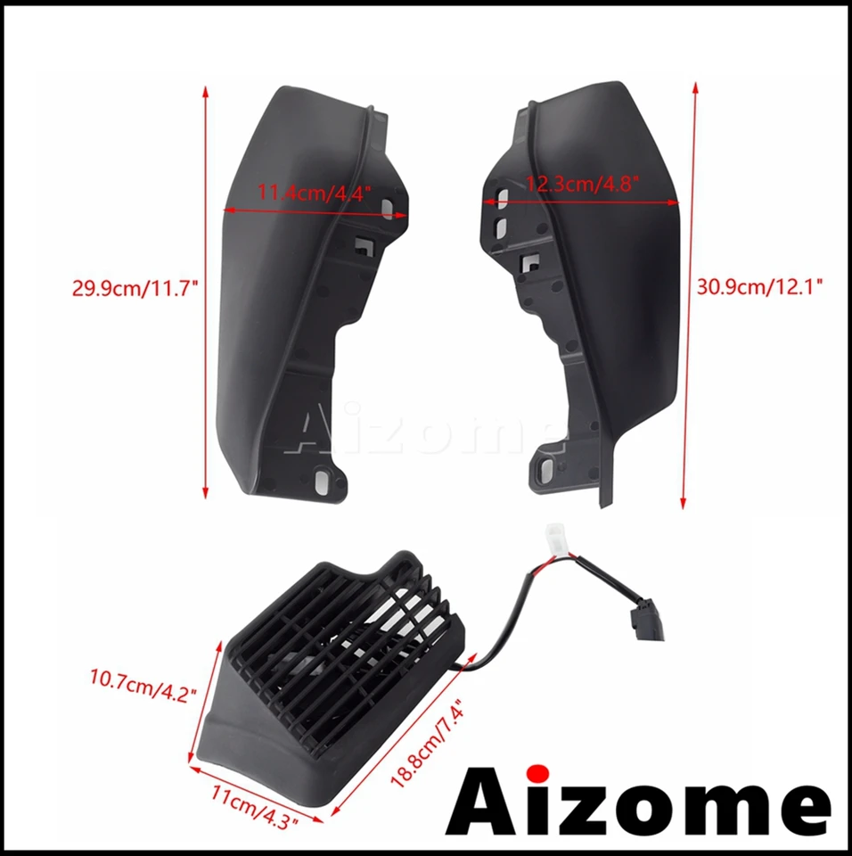 Motorcycle Cooling Radiator Cool Flow Fan For Harley Touring Road