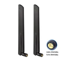 High - Gain 4G/5G LTE Antenna Pair - Enhanced Signal Sensitivity (WiFi - RP - SMA - Male)