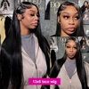 Straight Lace Front Wigs Human Hair Brazilian 13x4 13x6 Straight HD Lace Frontal Wig 5x5 Glueless Bone Straight Wig For Women 3