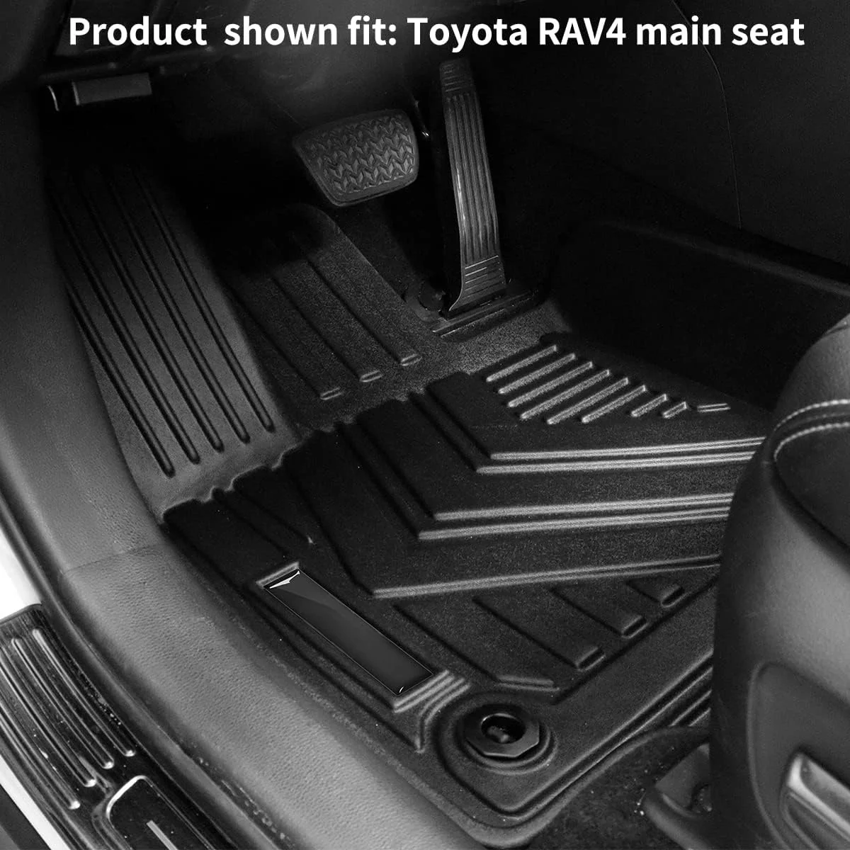 Tappetini Auto SSESS Per RAV4 2024 (Solo Benzina) - Set In TPE 3 Pezzi, Antiscivolo, Impermeabili, Facili Da Pulire