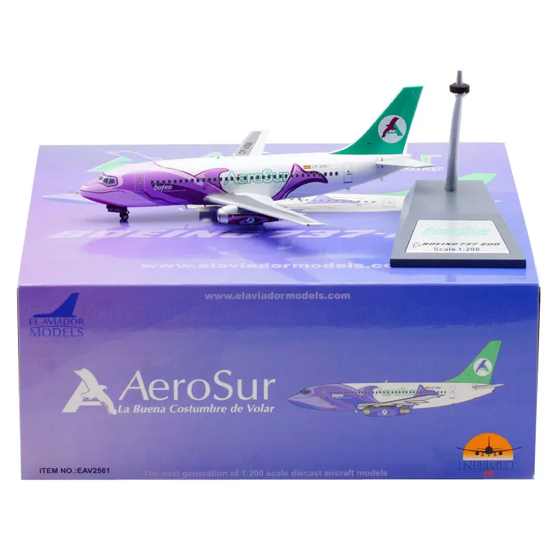 

1:200 Scale Model AEROSUR Sur Airlines B737-200 CP-2561 Planes Airplanes Diecast Alloy Aircraft Collection Display Toys Gifts
