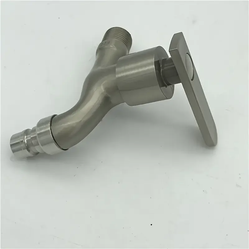 [Dual Outlet Faucet]  Stainless Steel Dual Outlet Faucet | Quick Open Ceramic Valve Bathroom Installation Hardware