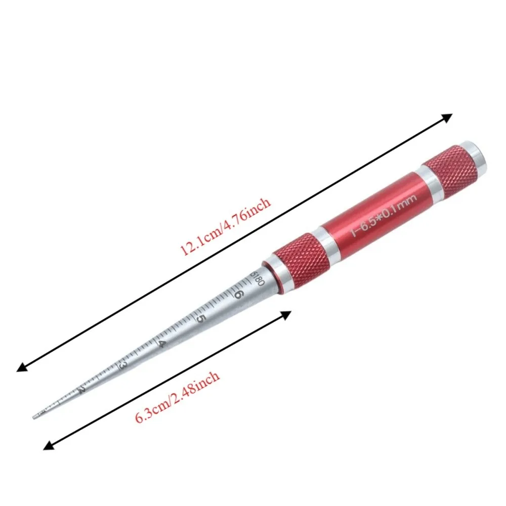 1?6.5mm 조리개 게이지 원뿔형 크롬 도금 탄소강 테이퍼형 구멍 자(자)용자(자)구 실버 내부 구멍 직경 측정 도구