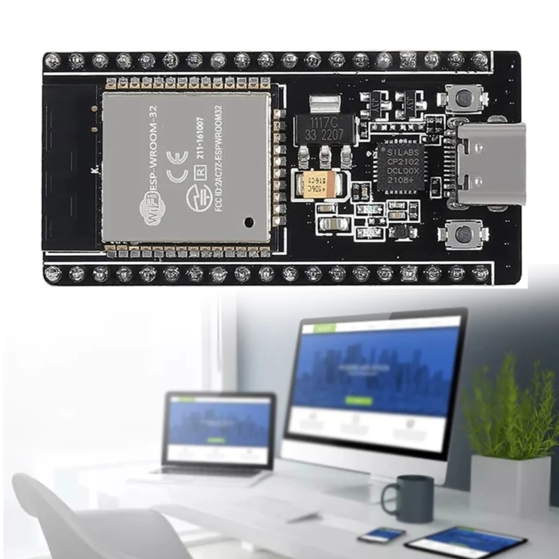 

3 шт. ESP32 NodeMCU-32S Wi-Fi плата WROOM32 UsbC 38-контактный 2,4 ГГц Wi-Fi