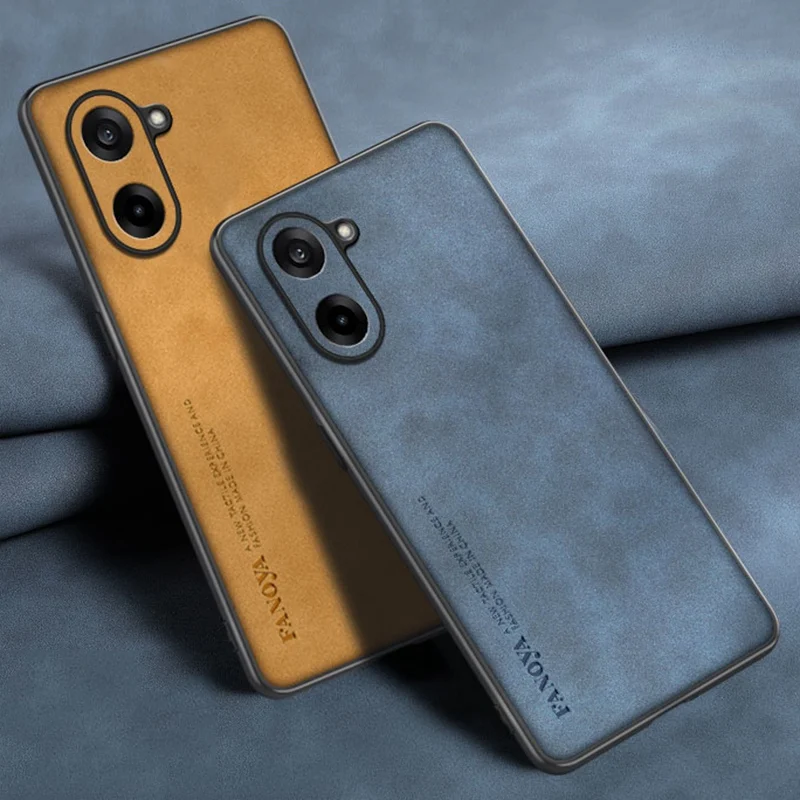 Luxury PU Leather Phone Case with Full Protection and Racing Back Cover Design