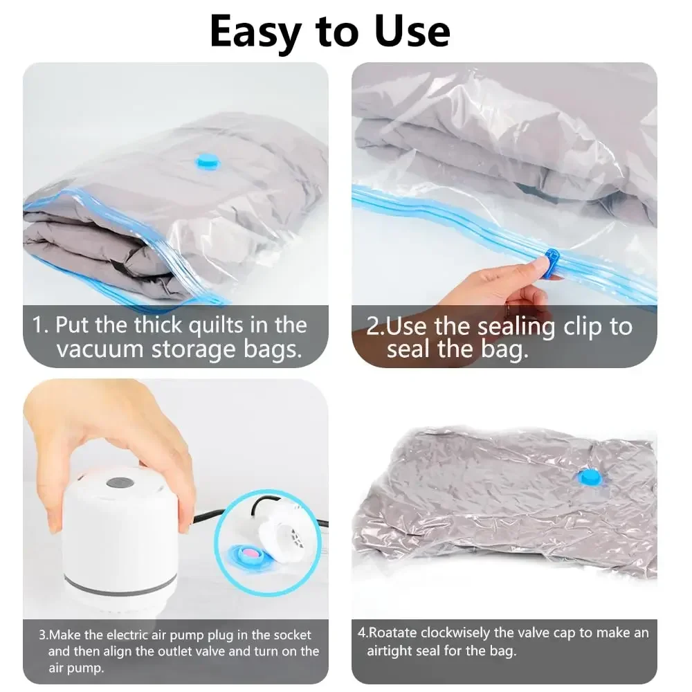 Compact Electric Air Pump for Compression Storage and Travel