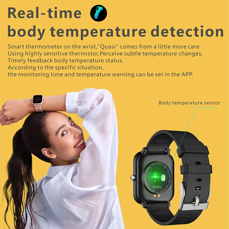 Smart Watch Men Blood Oxygen Monitoring Sports Fitness Watch Man Woman Body Temperature Monitor Smart For Xiaomi smart watch