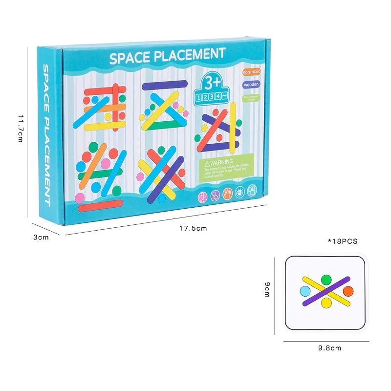 매칭 퍼즐 몬테소리 장난감, 레인보우 스틱 퍼즐, 어린이 감각, 논리적 사고, 도전 테이블 게임, 교육용 나무 장난감