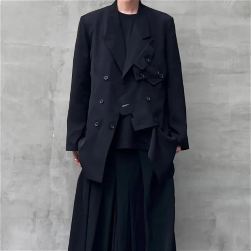 Double multi-button deconstructed design tailored suit original custom size jacket 4