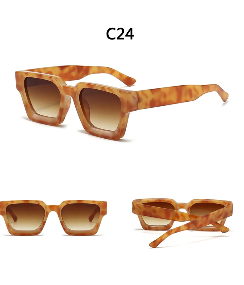 Herren-Sonnenbrille mit dickem Rahmen, Vintage-Stil, quadratische Sonnenbrille, lässig, klassisch, Fahrsonnenbrille, UV400 – Detail 29
