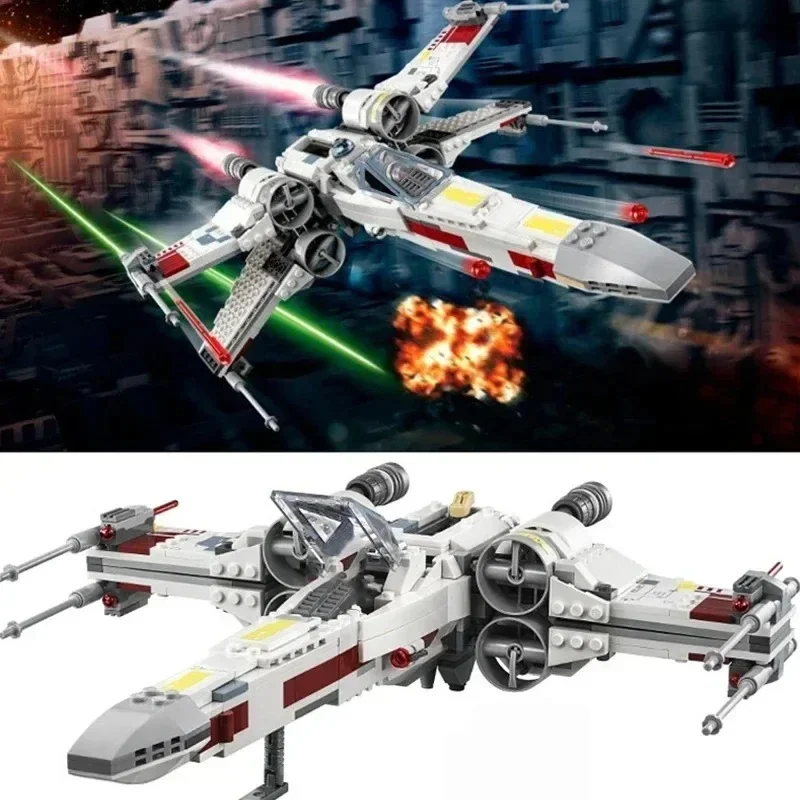 X-wing 크리에이티브 전투기 스페이스 빌딩 블록 모델 장난감 남녀 생일 파티 선물로 새롭게 출시되었습니다.