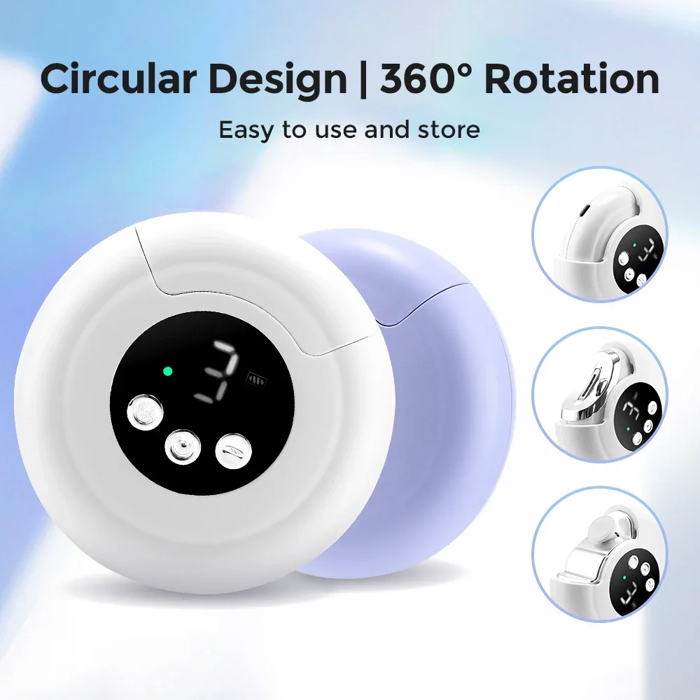 New 360° Rotating Electric Nail Clippers 2 in 1 Automatic Nail Grinder 3-Speed Polishing Machine Finger Toe Nail Manicure Drill