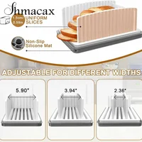 Bread Slicer Foldable Baking Toast Slicer With Crumb Tray Bread Slicer Cutter Mold Maker Slicing Loaf Kitchen Tools 2