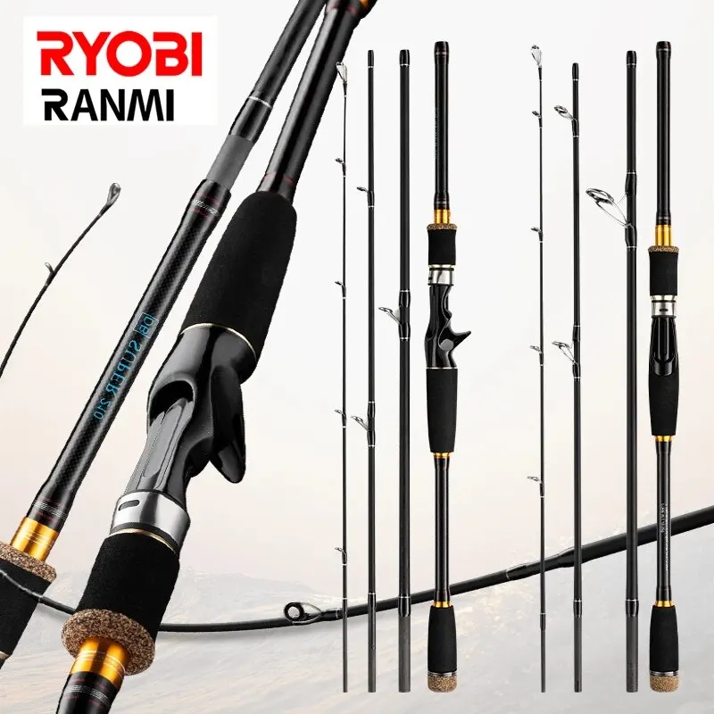 Spinning Fishing Rod Carbon Fiber Fishing Rods Spinning 4 Sections
