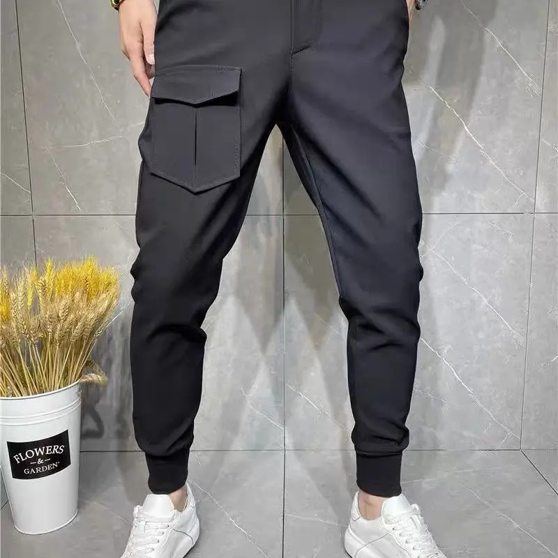 

Cargo Pants Men's Spring Summer New Mens Casual Korean Baggy Small Foot Pants All-match Haren Pants Streetwear Trousers A48