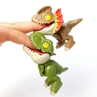 Jurassic Finger Dinosaur Triceratops Tyrannosaurus Model Toys for Kids Creative Finger Biting Dinosaurs Interactive Toy Boy Gift 3
