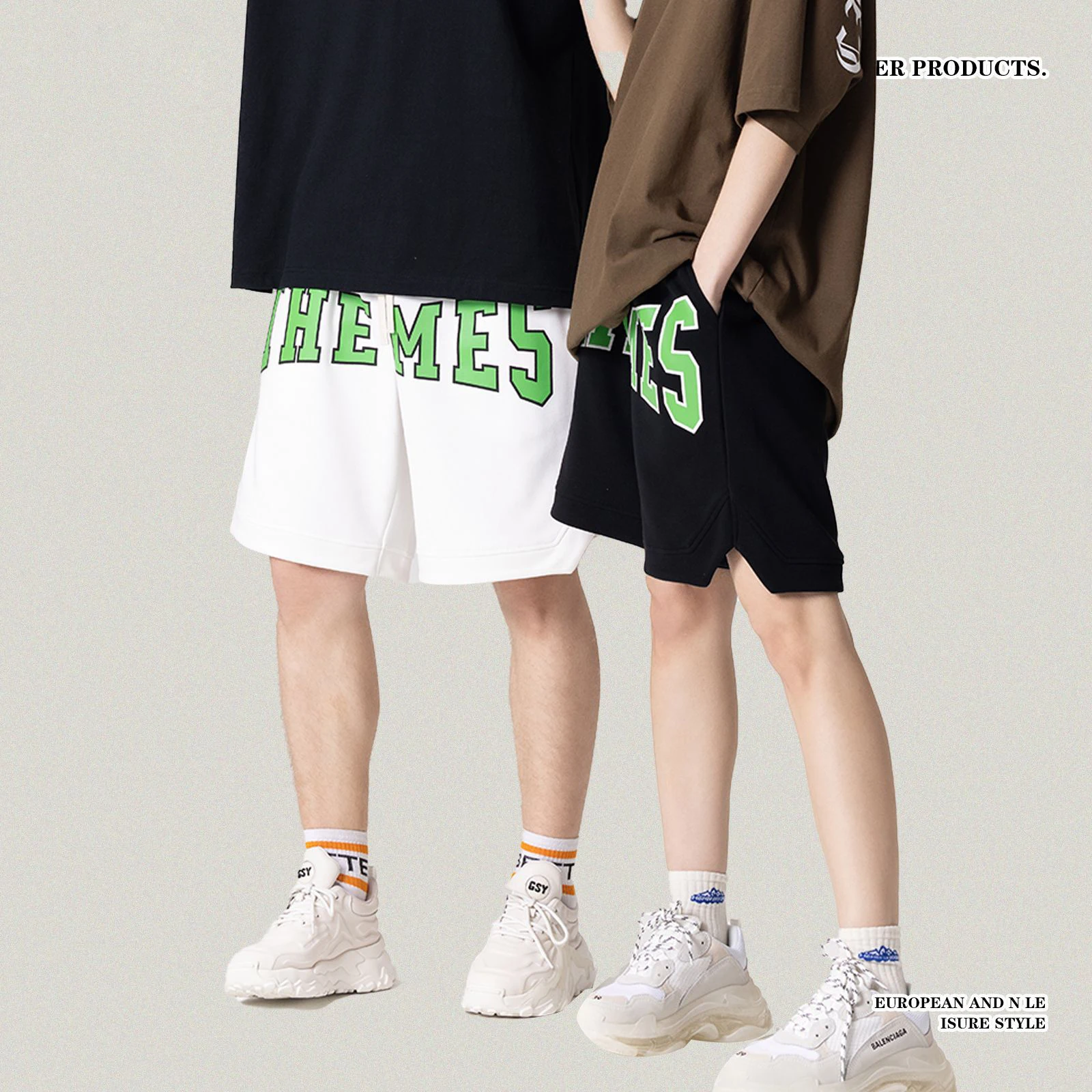 Male Printed Shorts 300GSM Cotton Summer New Hip Hop Loose Oversize Men Women Unisex Y2K Casual Trend High Quality Trip Shorts