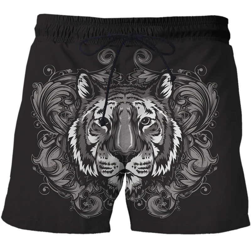 

2022 Summer sports surfing quick-drying brand beach pants men's Animal Tiger printing cute youth 3D printed casual shorts