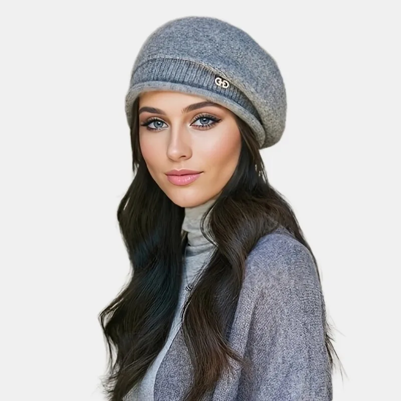 Autumn and Winter Women's Elastic Brimless Hat,Soft and Comfortable Warm Hat,Suitable for Daily Commuting and Outdoor Activities