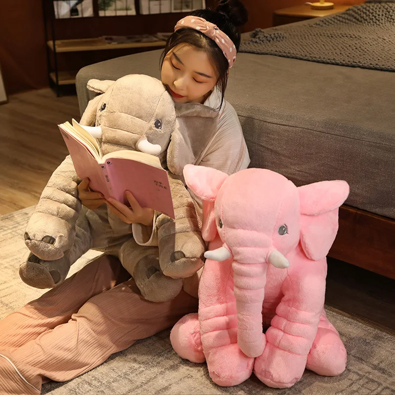 Kids Toy 40-60cm Soft Elephant Plush Large Elephant Toys Stuffed Animals Plush Toys Baby Plush Pillow Infant Toys Kawaii Gift