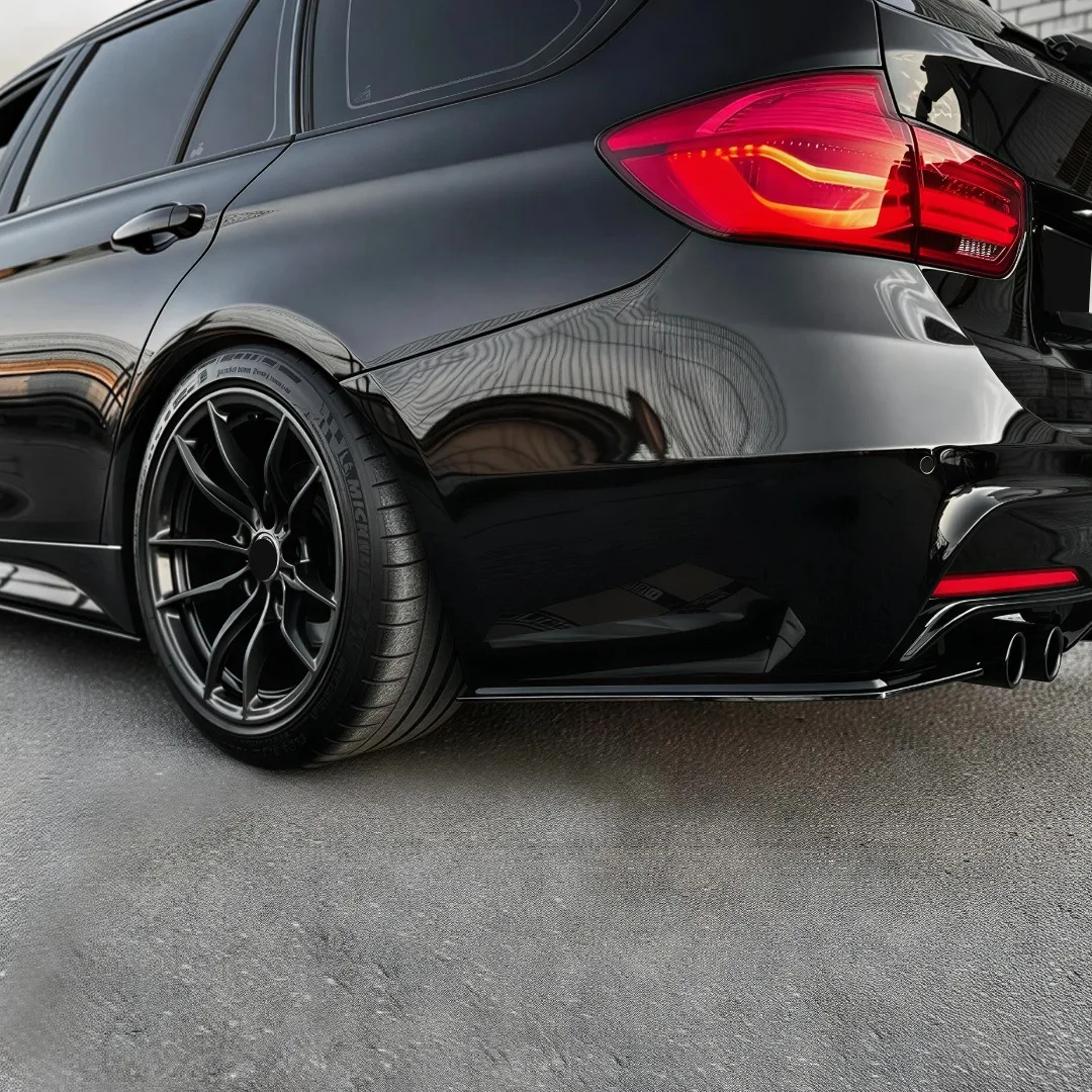 BMW 3 시리즈 F30 F31 M 스포츠 2012 2013 2014 2015 2016 2017 2018 2019용 리어 범퍼 코너 트림 디퓨저 스포일러 스플리터 개조품