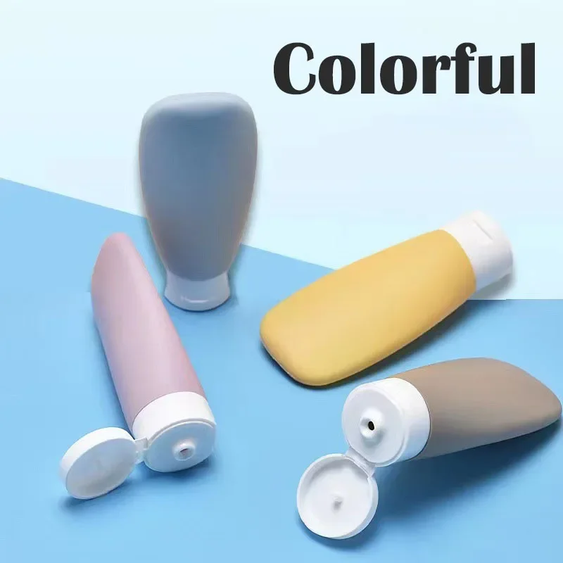 Morandi Tube Squeeze Bottle Portable Skin Care Products Dispensing Ottle Lotion Hand Cream Body Wash Travel Set Fill Empty 2
