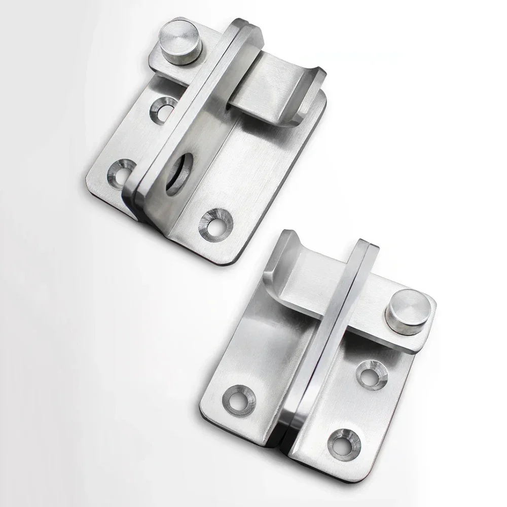 1Pc punch-free door bolt safety drawer lock stainless steel buckle latch closet home bathroom living room door bolt door latch sliding door latch door lock latch cabinet locks