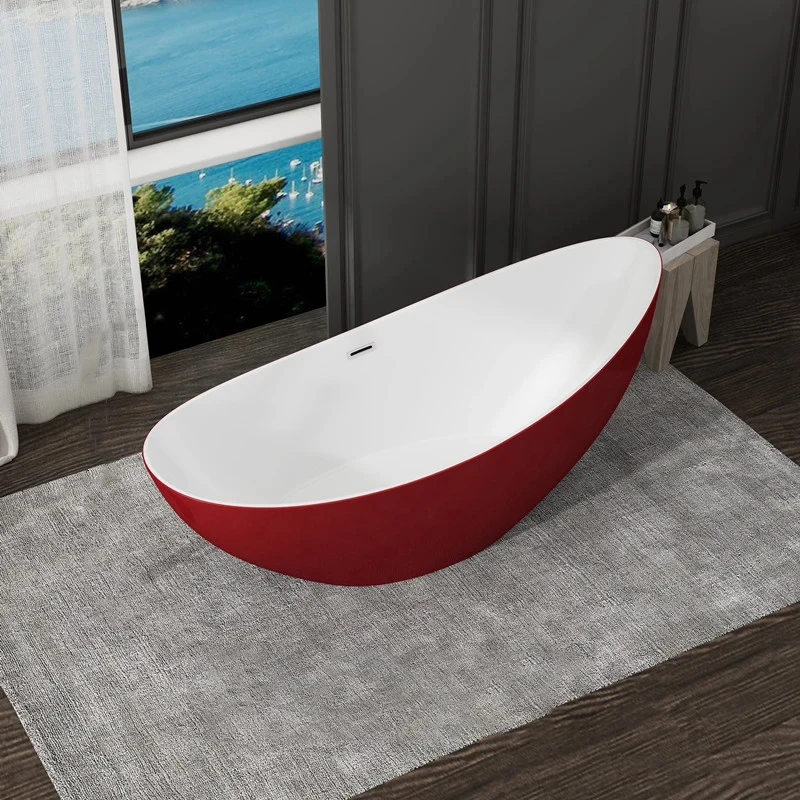 Acryclic Bathtub Shower Room Usage 1600mm Length Big Space Bathtubs Enjoy Bath Time 6