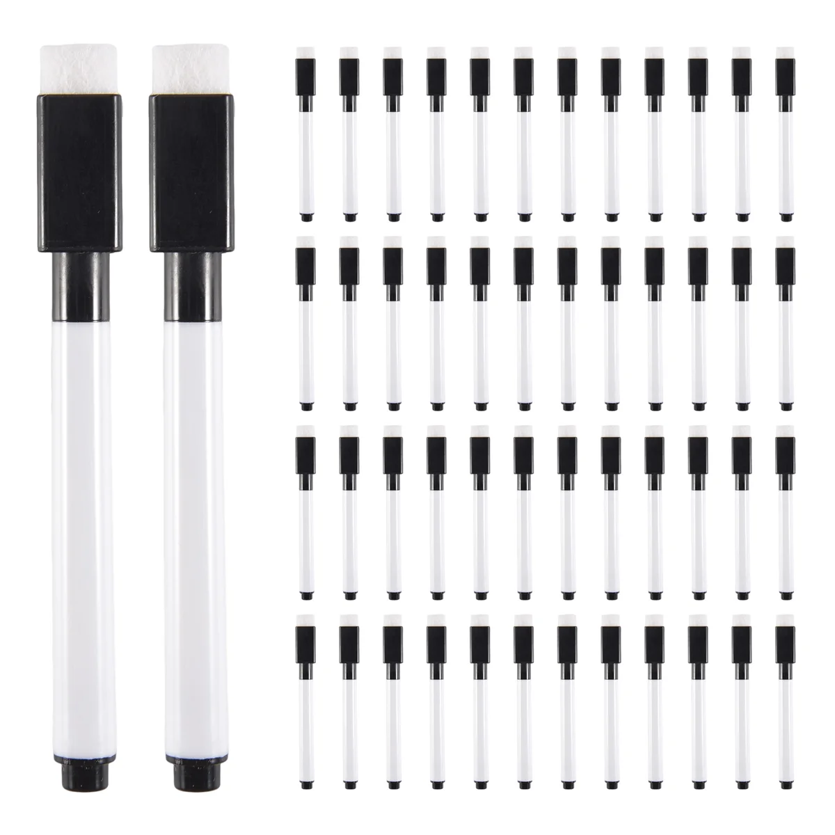 

50 Pen Water Colour Whiteboard Marker Pens Dry Erase White Board Pen with Eraser Magnetic Markers Writing WaterColor Pen
