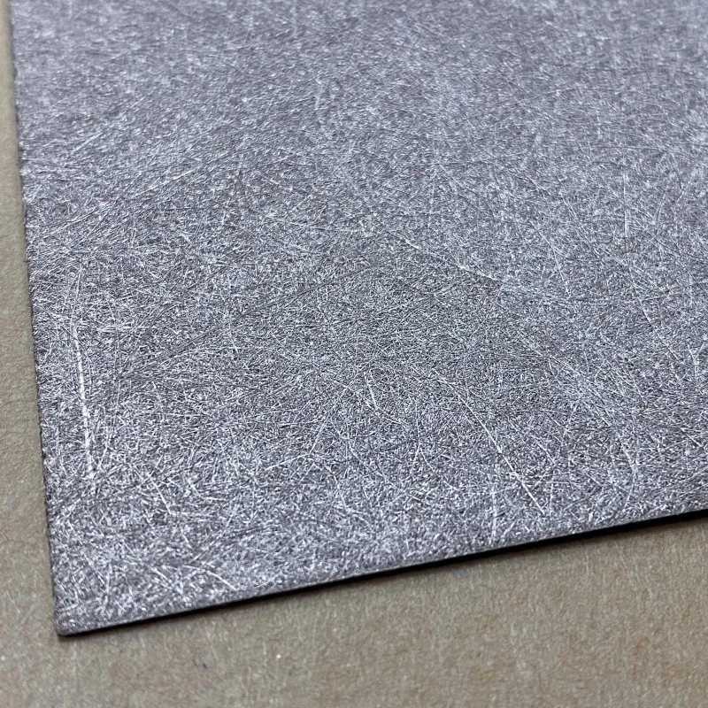 Customize 0.15-1mm Thick High Purity Titanium Fiber Paper Gas Diffusion Layer Fiber Sintered Titanium Felt for Fuel Cell