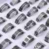 24 Pcs/Lot Stainless Steel Rings For Men Women 8mm Mix Etch Patterns Fashion Jewelry Finger Accessories Party Gift Wholesale 4