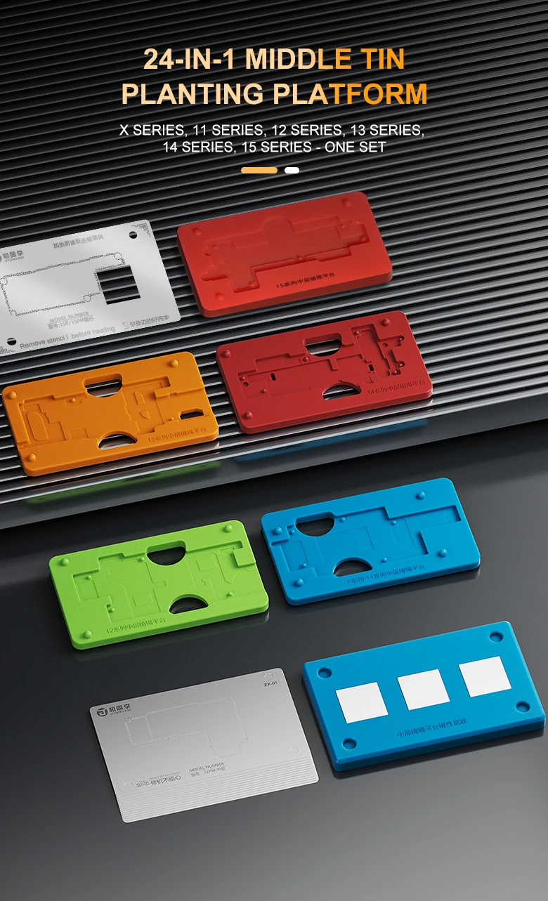 JTX ZX-01 24 in 1 Middle Layer Reballing Platform for iPhone